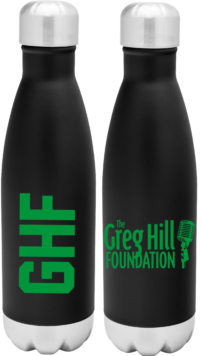 Download The Greg Hill Foundation Black Green Ghf Insulated Water Bottle 17oz